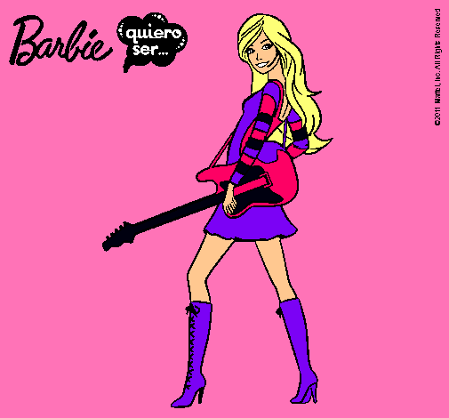 Dibujo Barbie la rockera pintado por Aidi