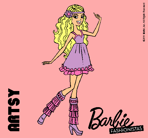 Dibujo Barbie Fashionista 1 pintado por elania