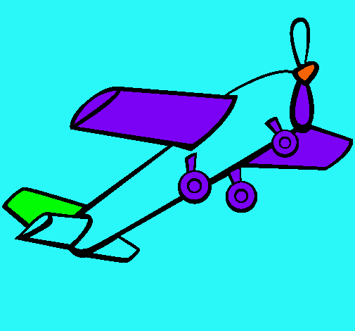Dibujo Avión de juguete pintado por hormiga