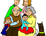 Dibujo Familia pintado por jhhdje