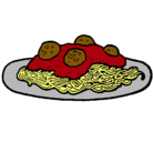 Dibujo Espaguetis con carne pintado por valerina10
