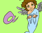 Dibujo Ángel pintado por valerina10