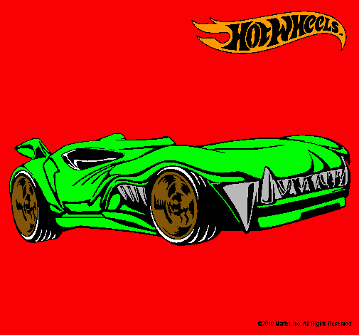 Dibujo Hot Wheels 3 pintado por aimee