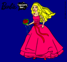Dibujo Barbie vestida de novia pintado por maria103