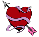 Dibujo Corazón con flecha pintado por valerina10