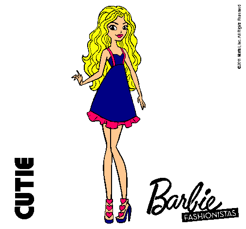 Dibujo Barbie Fashionista 3 pintado por maria11