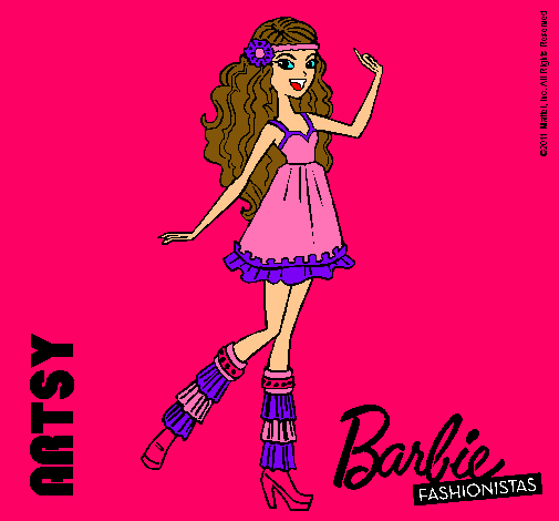 Dibujo Barbie Fashionista 1 pintado por Belkis15