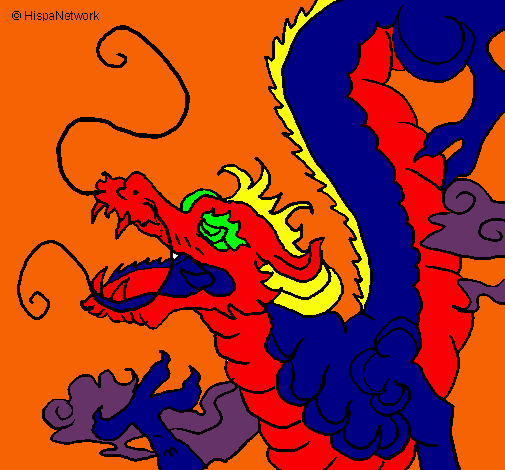 Dibujo Dragón japonés pintado por jose111