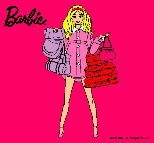 Dibujo Barbie de compras pintado por dieguillo