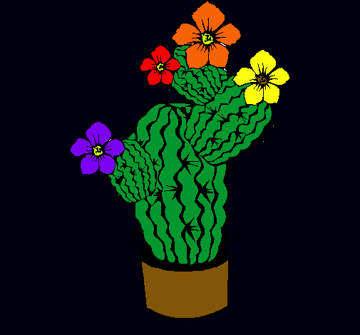 Dibujo Flores de cactus pintado por cristina18