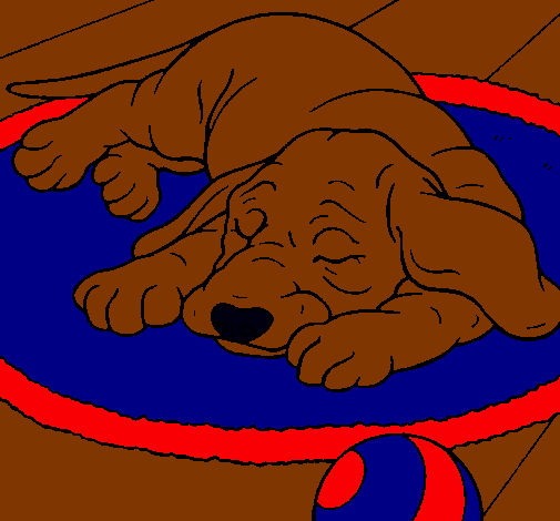 Dibujo Perro durmiendo pintado por ESTY