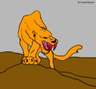 Dibujo Tigre con afilados colmillos pintado por sergio1