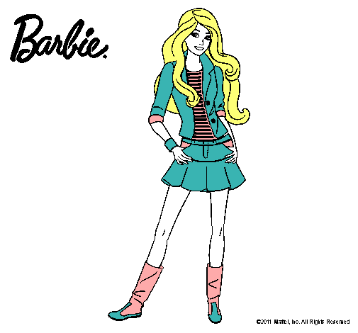 Dibujo Barbie juvenil pintado por matzil