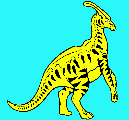 Dibujo Parasaurolofus con rayas pintado por Cmora10