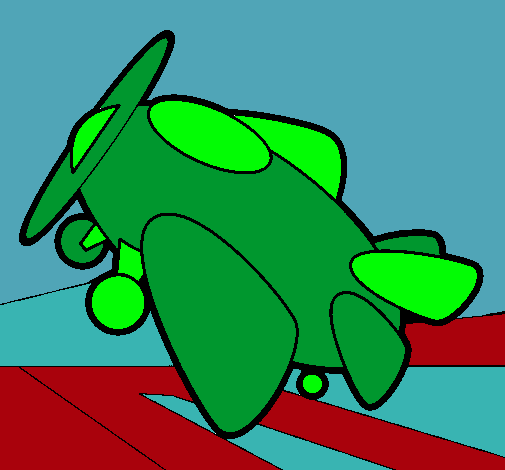 Dibujo Avión pequeño pintado por AHUDAF