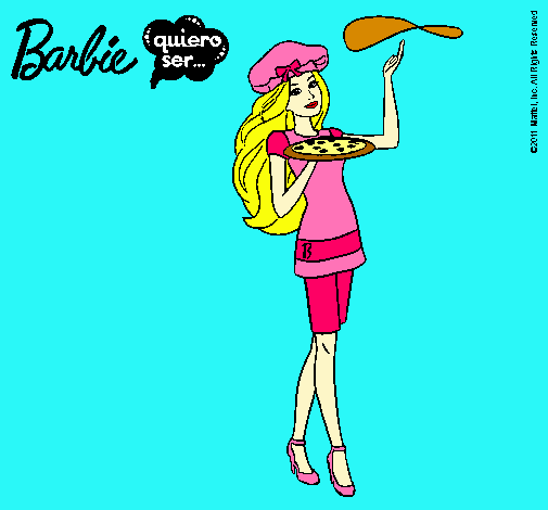 Dibujo Barbie cocinera pintado por -cristina-