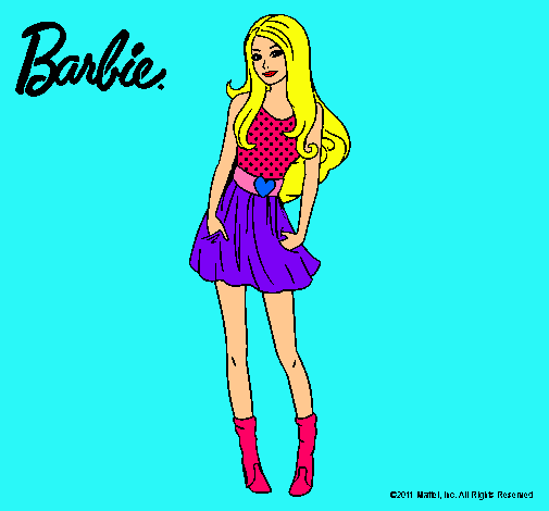 Dibujo Barbie veraniega pintado por 030503