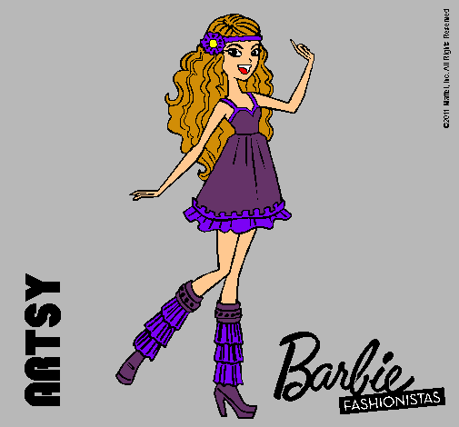 Dibujo Barbie Fashionista 1 pintado por cintiaaaaa