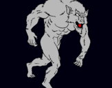 Dibujo Hombre lobo pintado por fidel1