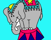 Dibujo Elefante actuando pintado por selin