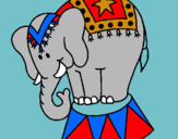 Dibujo Elefante actuando pintado por bonito