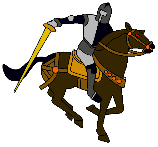 Dibujo Caballero a caballo IV pintado por felipecastroval