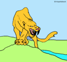 Dibujo Tigre con afilados colmillos pintado por maria2002