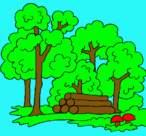 Dibujo Bosque pintado por valen11