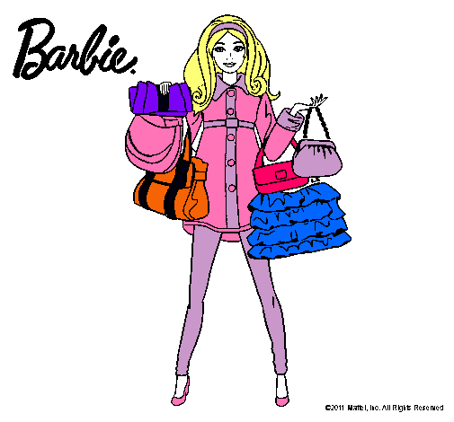 Dibujo Barbie de compras pintado por matzil