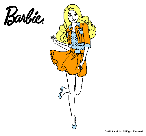 Dibujo Barbie informal pintado por matzil