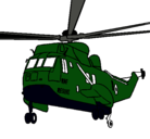 Dibujo Helicóptero al rescate pintado por bayrol