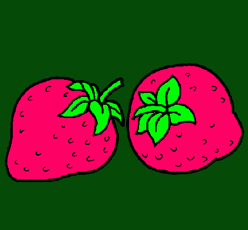 Dibujo fresas pintado por IsabellaF