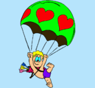 Dibujo Cupido en paracaídas pintado por benages2