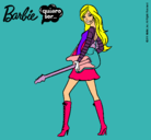 Dibujo Barbie la rockera pintado por milla 