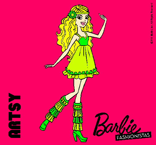 Dibujo Barbie Fashionista 1 pintado por -cristina-