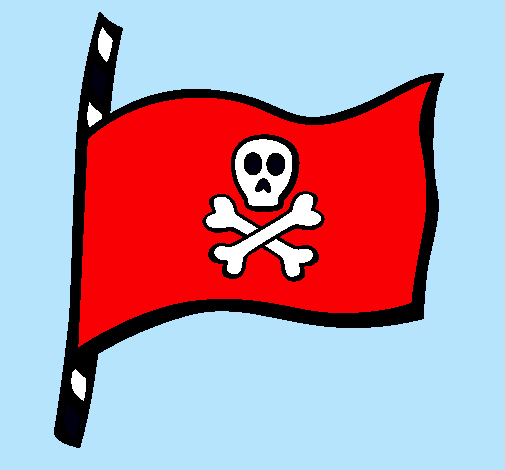 Dibujo Bandera pirata pintado por pameymau