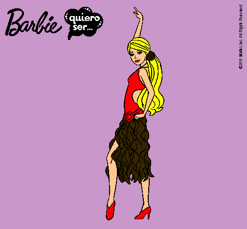 Dibujo Barbie flamenca pintado por Dalia10