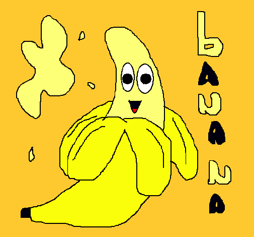 Dibujo Banana pintado por elsa