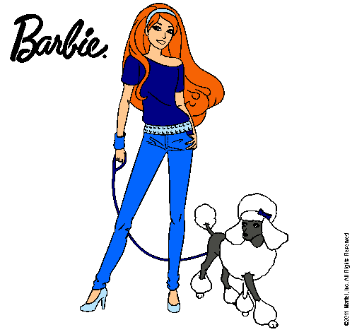 Dibujo Barbie con look moderno pintado por XorihimeX