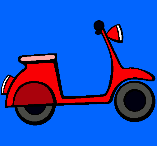 Dibujo Vespa pintado por AHUDAF