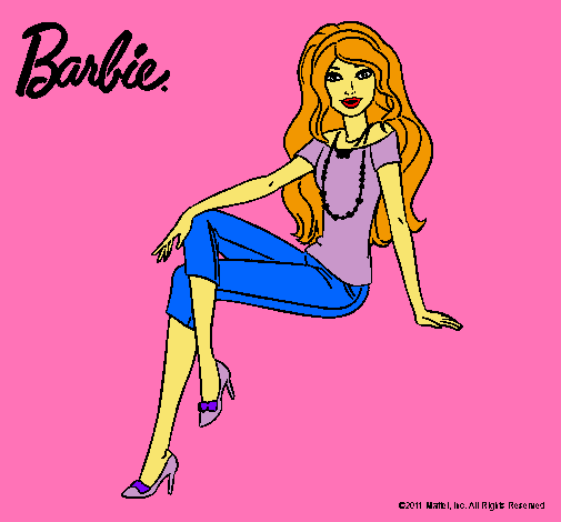 Dibujo Barbie moderna pintado por lichi