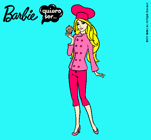 Dibujo Barbie de chef pintado por -cristina-