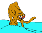 Dibujo Tigre con afilados colmillos pintado por suzeth