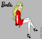 Dibujo Barbie sentada pintado por matzil