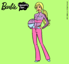 Dibujo Barbie piloto de motos pintado por valerina10