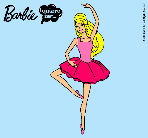 Dibujo Barbie bailarina de ballet pintado por Jade279