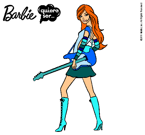 Dibujo Barbie la rockera pintado por XorihimeX