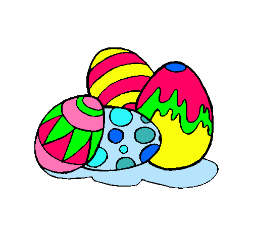 Dibujo Huevos de pascua pintado por angyluci