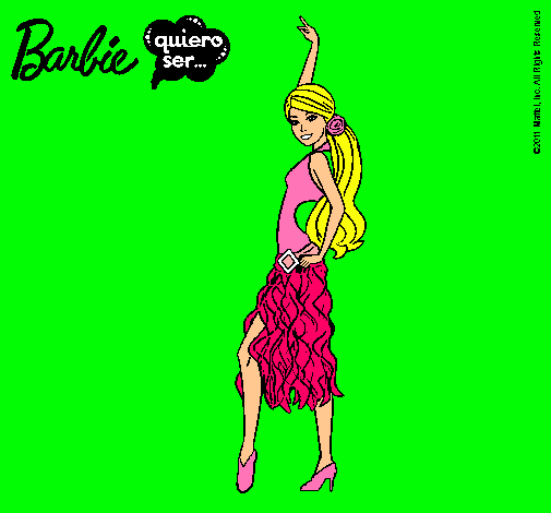 Dibujo Barbie flamenca pintado por marisol00