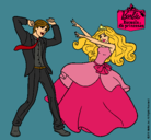 Dibujo Barbie bailando con un amigo pintado por terenoa2